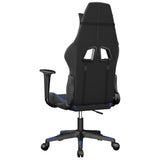 vidaXL Gamestoel kunstleer zwart en blauw