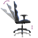 vidaXL Gamestoel kunstleer zwart en blauw