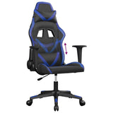 vidaXL Gamestoel kunstleer zwart en blauw