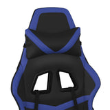 vidaXL Gamestoel kunstleer zwart en blauw