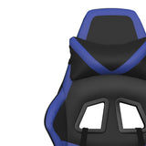 vidaXL Gamestoel kunstleer zwart en blauw