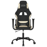 vidaXL Gamestoel stof zwart en crème
