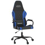 vidaXL Gamestoel kunstleer zwart en blauw