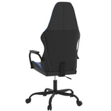 vidaXL Gamestoel kunstleer zwart en blauw