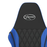 vidaXL Gamestoel kunstleer zwart en blauw
