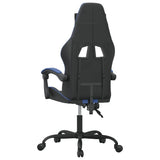vidaXL Gamestoel kunstleer zwart en blauw