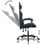 vidaXL Gamestoel kunstleer zwart en blauw