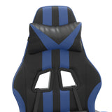 vidaXL Gamestoel kunstleer zwart en blauw