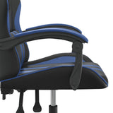 vidaXL Gamestoel kunstleer zwart en blauw