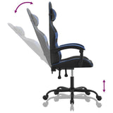 vidaXL Gamestoel kunstleer zwart en blauw