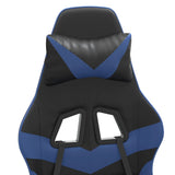 vidaXL Gamestoel kunstleer zwart en blauw