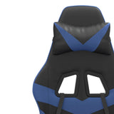 vidaXL Gamestoel kunstleer zwart en blauw