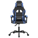 vidaXL Gamestoel kunstleer zwart en blauw