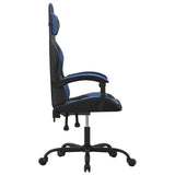 vidaXL Gamestoel kunstleer zwart en blauw