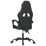 vidaXL Gamestoel kunstleer zwart en blauw