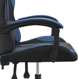 vidaXL Gamestoel kunstleer zwart en blauw