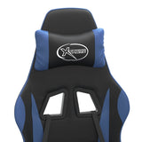 vidaXL Gamestoel kunstleer zwart en blauw