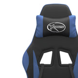vidaXL Gamestoel kunstleer zwart en blauw