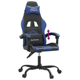 vidaXL Gamestoel kunstleer zwart en blauw
