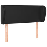 vidaXL Headboard with Edges 83x23x78/88 cm Faux Leather Black
