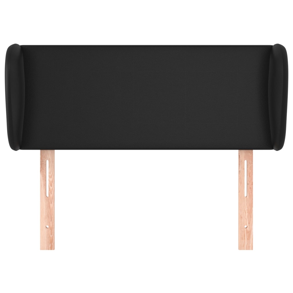 vidaXL Headboard with Edges 83x23x78/88 cm Faux Leather Black