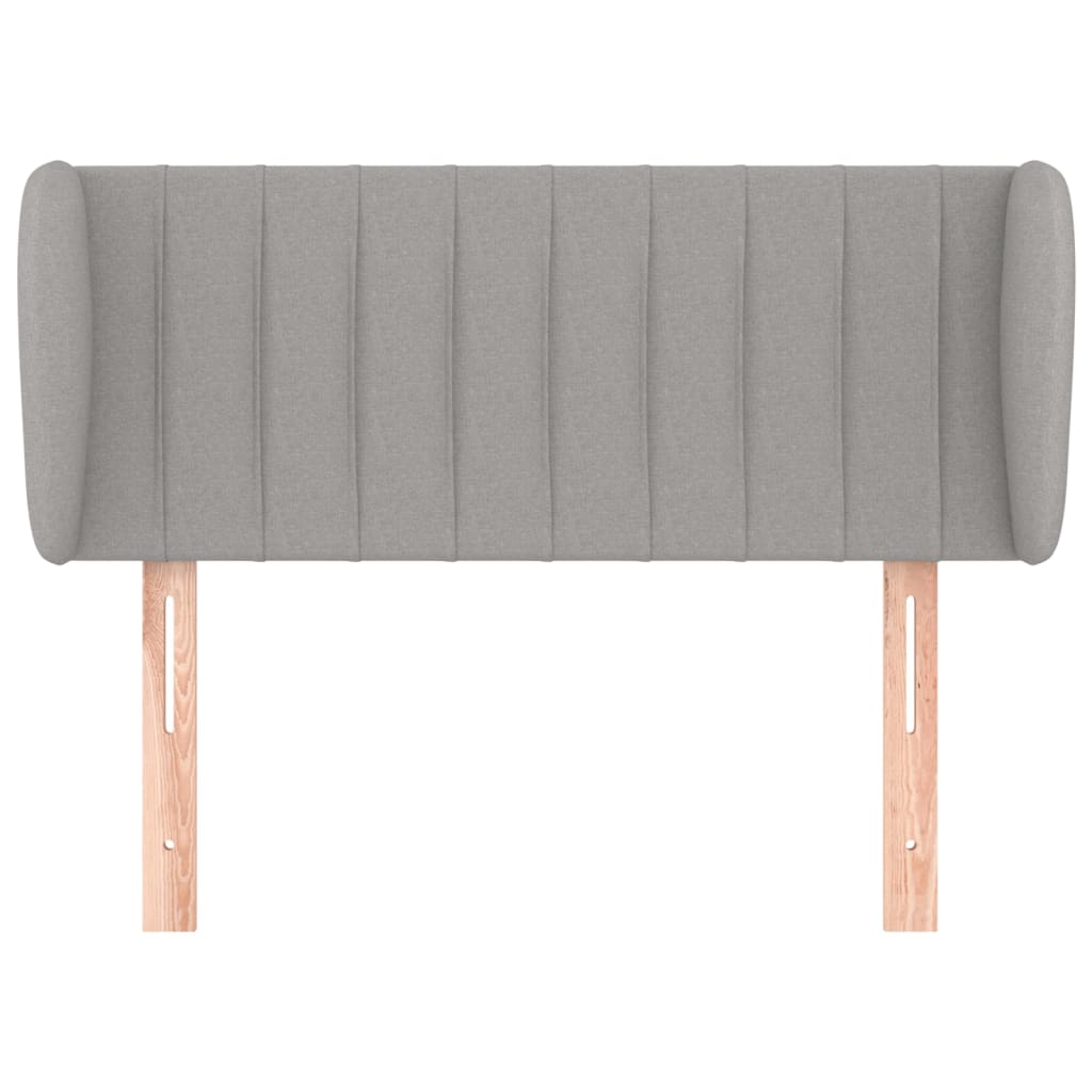 vidaXL Hoofdbord met randen 83x23x78/88 cm stof lichtgrijs