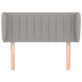 vidaXL Hoofdbord met randen 83x23x78/88 cm stof lichtgrijs