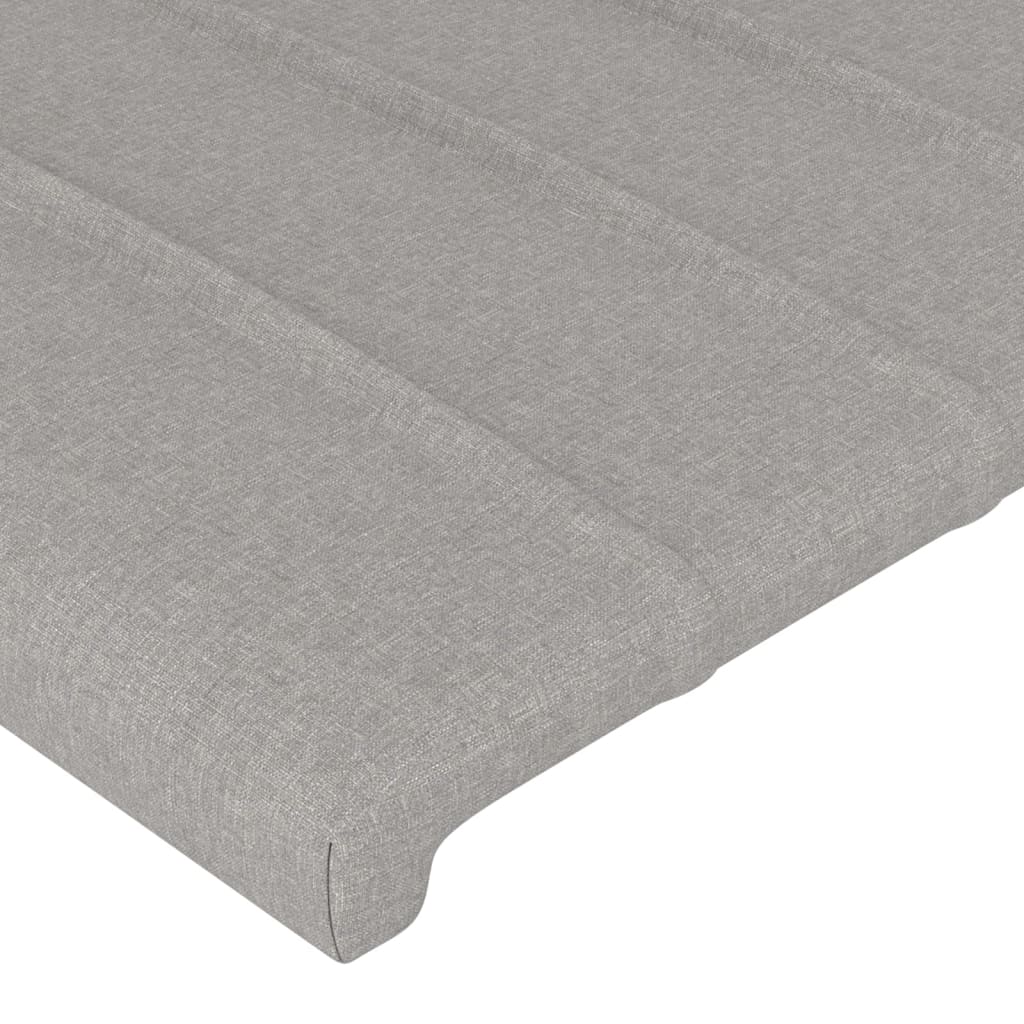 vidaXL Hoofdbord met randen 83x23x78/88 cm stof lichtgrijs