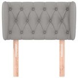 vidaXL Hoofdbord met randen 83x23x78/88 cm stof lichtgrijs