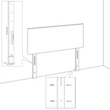 vidaXL Hoofdbord met randen 83x23x78/88 cm fluweel lichtgrijs