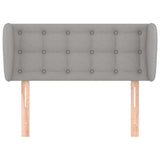 vidaXL Hoofdbord met randen 83x23x78/88 cm stof lichtgrijs