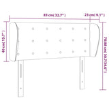 vidaXL Hoofdbord met randen 83x23x78/88 cm stof lichtgrijs