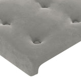 vidaXL Hoofdbord met randen 83x23x78/88 cm fluweel lichtgrijs