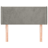 vidaXL Headboard with Edges 83x16x78/88 cm Velvet Light Gray
