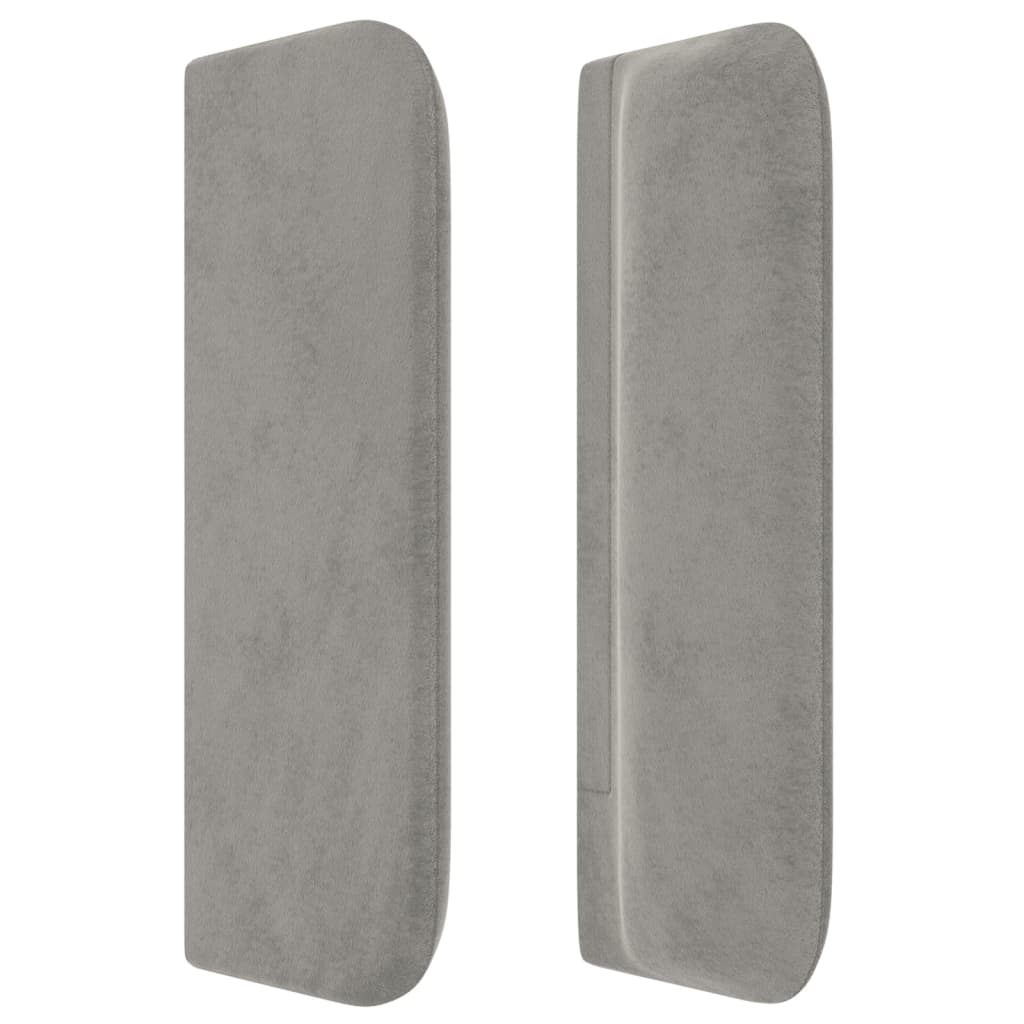 vidaXL Headboard with Edges 83x16x78/88 cm Velvet Light Gray