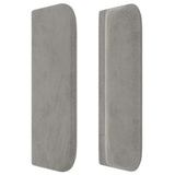 vidaXL Headboard with Edges 83x16x78/88 cm Velvet Light Gray