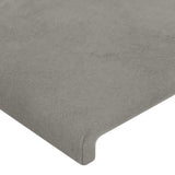 vidaXL Headboard with Edges 83x16x78/88 cm Velvet Light Gray
