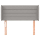 vidaXL Hoofdbord met randen 83x16x78/88 cm stof lichtgrijs