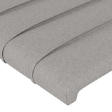 vidaXL Hoofdbord met randen 83x16x78/88 cm stof lichtgrijs