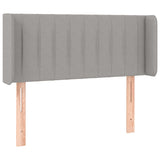 vidaXL Hoofdbord met randen 83x16x78/88 cm stof lichtgrijs