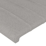 vidaXL Hoofdbord met randen 83x16x78/88 cm stof lichtgrijs