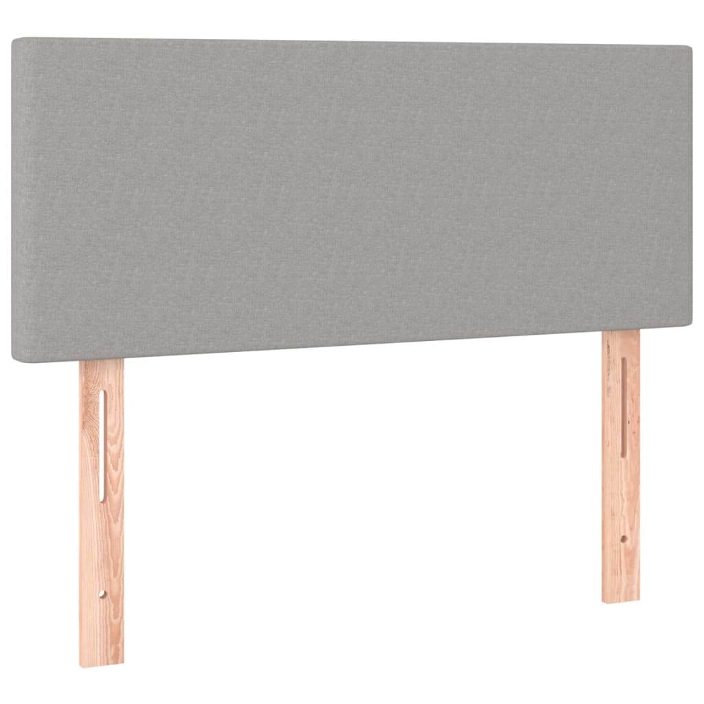 vidaXL Hoofdbord LED 80x5x78/88 cm stof lichtgrijs