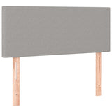 vidaXL Hoofdbord LED 80x5x78/88 cm stof lichtgrijs