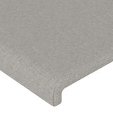 vidaXL Hoofdbord LED 80x5x78/88 cm stof lichtgrijs