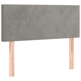 vidaXL Hoofdbord LED 80x5x78/88 cm fluweel lichtgrijs