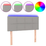 vidaXL Hoofdbord LED 80x5x78/88 cm stof lichtgrijs