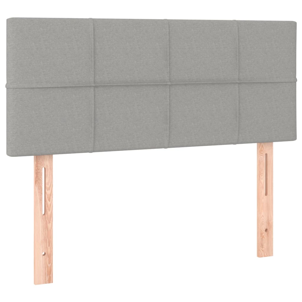 vidaXL Hoofdbord LED 80x5x78/88 cm stof lichtgrijs