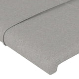 vidaXL Hoofdbord LED 80x5x78/88 cm stof lichtgrijs