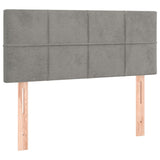 vidaXL Hoofdbord LED 80x5x78/88 cm fluweel lichtgrijs