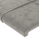 vidaXL Hoofdbord LED 80x5x78/88 cm fluweel lichtgrijs